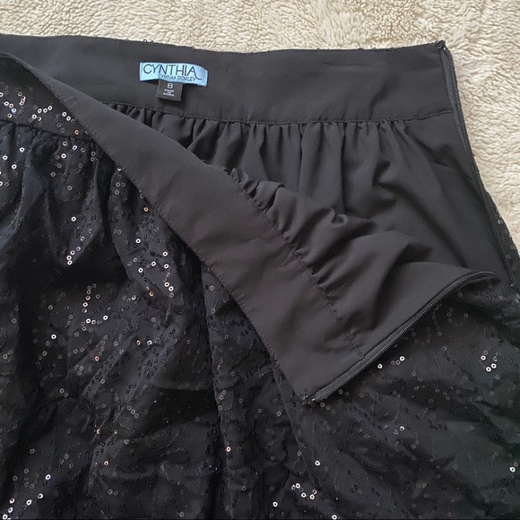 Cynthia Cynthia Rowley Black Sequin Mini Skirt 8 - Picture 7 of 10